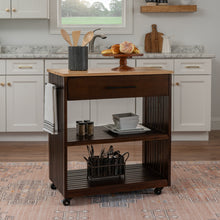 Load image into Gallery viewer, Giovanna Brown Kitchen Cart by Linon/Powell 941612BRN01U
