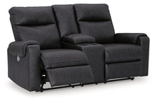 Load image into Gallery viewer, Axellton Power Reclining Loveseat with Console by Ashley Furniture 3410596