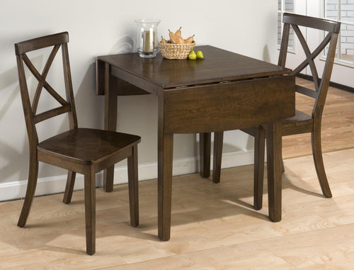 Richmond Drop Leaf Table w/ 2 X-Back Chairs by Jofran 342-48 Cherry