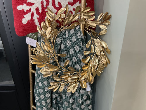 Gold Holly Wreath by Ganz MX197917