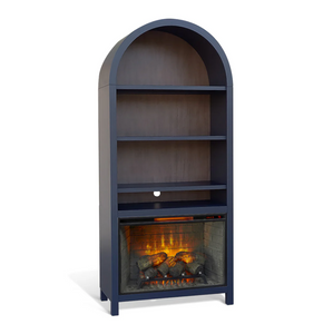 Chill Arch Bookcase w/ 33" Fireplace Option by Sunny Designs 3681BL 3648-FPI