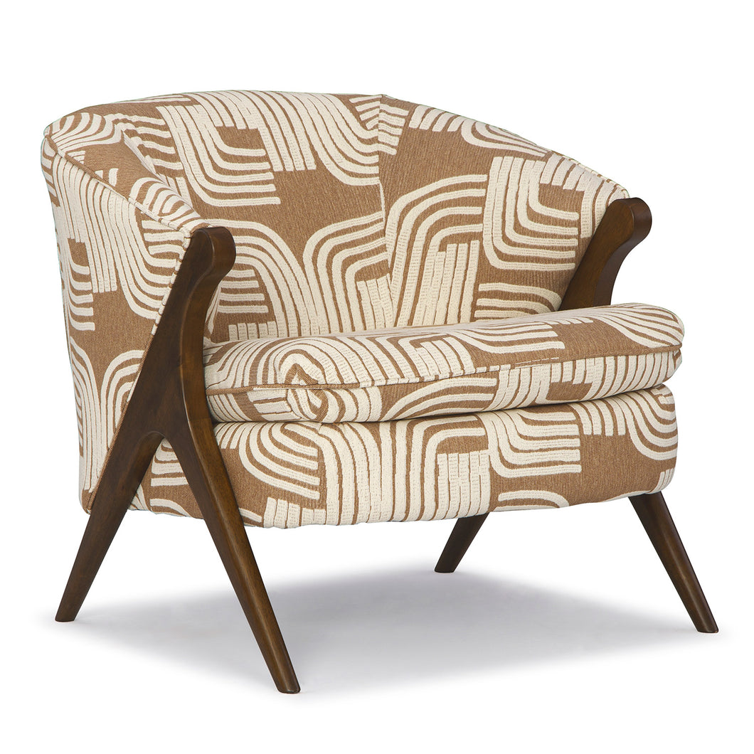 Tatiana Retro Accent Chair by Best Home Furnishings 3850DW 35014 Ginger Fabric Discontinued