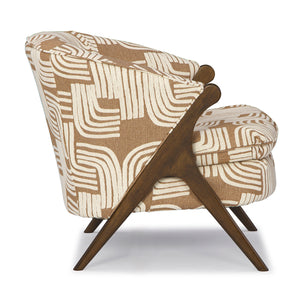 Tatiana Retro Accent Chair by Best Home Furnishings 3850DW 35014 Ginger Fabric Discontinued