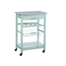 Load image into Gallery viewer, Zoey Kitchen Cart by Linon/Powell 44037GRN01U Green/Granite