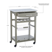 Load image into Gallery viewer, Zoey Kitchen Cart by Linon/Powell 44037GRY01U Grey/Granite
