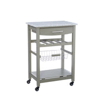 Load image into Gallery viewer, Zoey Kitchen Cart by Linon/Powell 44037GRY01U Grey/Granite