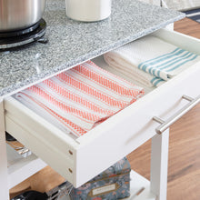 Load image into Gallery viewer, Zoey Kitchen Cart by Linon/Powell 44037WHT01U White/Granite
