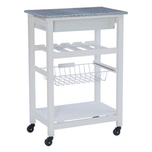 Load image into Gallery viewer, Zoey Kitchen Cart by Linon/Powell 44037WHT01U White/Granite