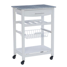 Load image into Gallery viewer, Zoey Kitchen Cart by Linon/Powell 44037WHT01U White/Granite