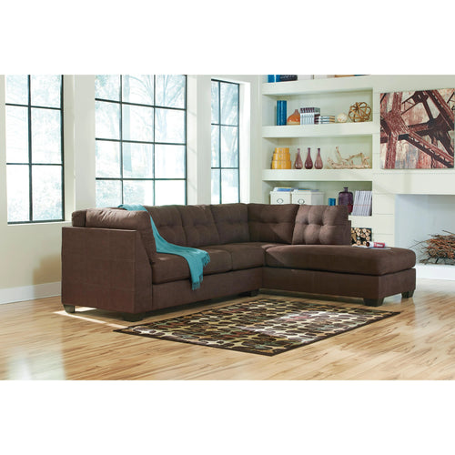 Maier 2pc RAF Chaise Sectional by Ashley Furniture 4522166 4522117 Walnut