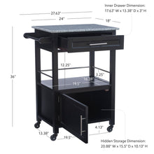 Load image into Gallery viewer, Mitchell Cart by Linon/Powell 464808BLK01U Black/Granite