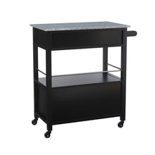 Load image into Gallery viewer, Cameron Kitchen Cart by Linon/Powell 464809BLK01U Black/Granite
