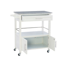 Load image into Gallery viewer, Cameron Kitchen Cart by Linon/Powell 464809WHT01U White/Granite