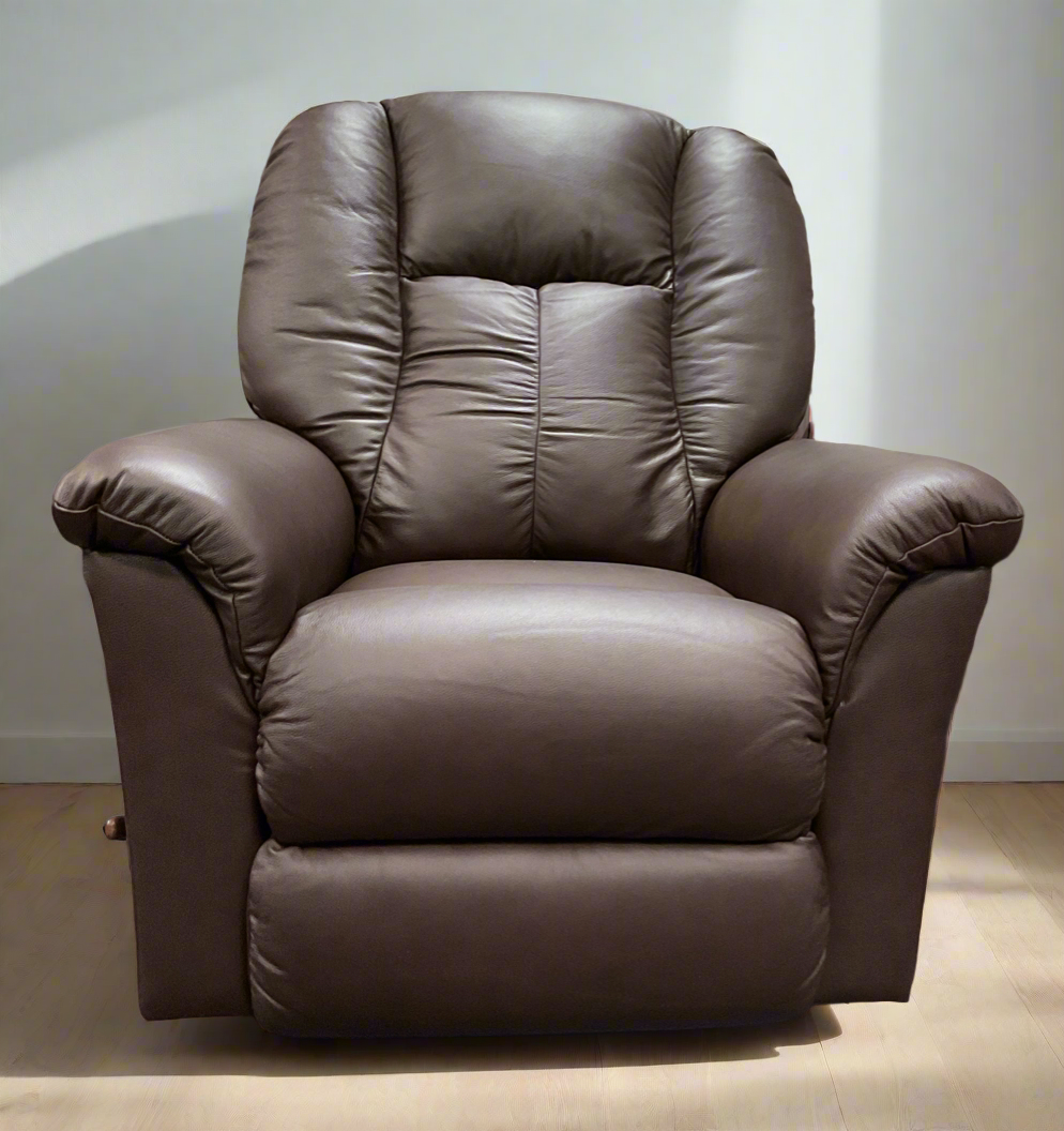 Jasper Leather Rocker Recliner by La-Z-Boy Furniture 10-709 LB206477 Umber