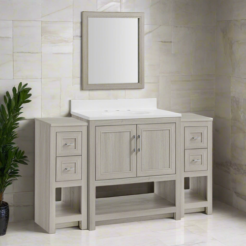 Barkley Sandstone 31 Vanity & Mirror by Linon/Powell 2621-31-2FCV-400KD