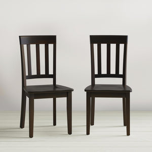 Simplicity Drop Leaf Table w/ 2 Slatback Chairs by Jofran 552-28 Espresso