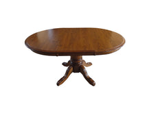 Load image into Gallery viewer, Laminated Dining Pedestal Table w/ 18&quot; Leaf, Empire Feet &amp; Plain Apron by Tennessee Enterprises 6060BW Burnished Walnut