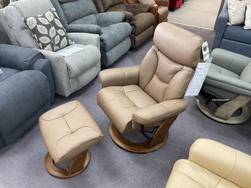 Emmie II Recliner and Ottoman by BenchMaster 7581G HK001 Base #48