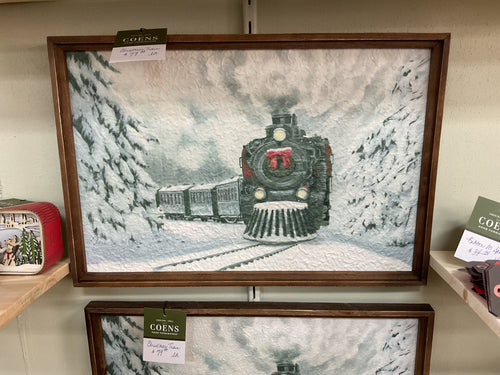 Christmas Train Framed Canvas by Ganz CX196233