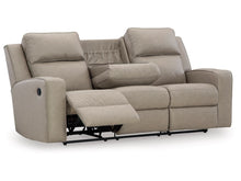Load image into Gallery viewer, Lavenhorne Manual Reclining Sofa with Drop Down Table by Ashley Furniture 6330789 Pebble