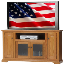 Load image into Gallery viewer, Oak Deluxe Entertainment Console by American Heartland 63855MD Medium Oak
