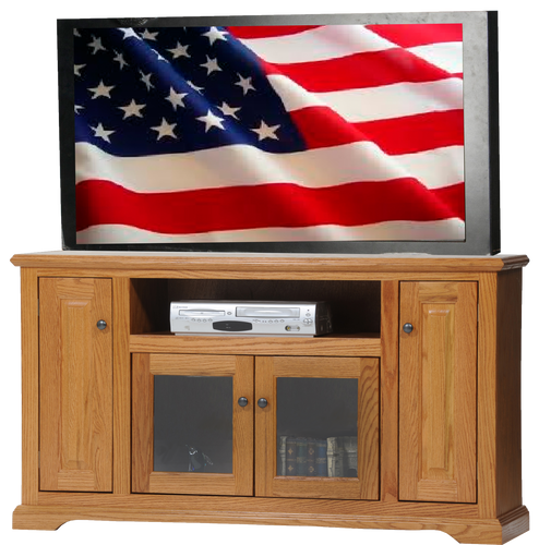 Oak Deluxe Entertainment Console by American Heartland 63855MD Medium Oak