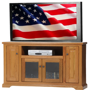 Oak Deluxe Entertainment Console by American Heartland 63855MD Medium Oak