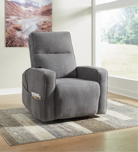 Starganza Next-Gen Nuvella Performance Fabric Power Lift Recliner by Ashley Furniture 9370412 Gray