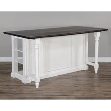 Load image into Gallery viewer, Carriage House Kitchen Island Table with Drop Leaf by Sunny Designs 1016EC-B 1016EC-T