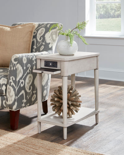 Expressions Charging Chairside Table by Null Furniture 6618-06S Stone