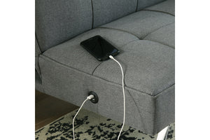 Santini Flip Flop Armless Sofa by Ashley Furniture 6800445 Gray