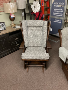 Smooth 4 Post Glider by D&E Workshop #082, Br Maple Stain, Earthtone Fabric #C16-24 Arrow