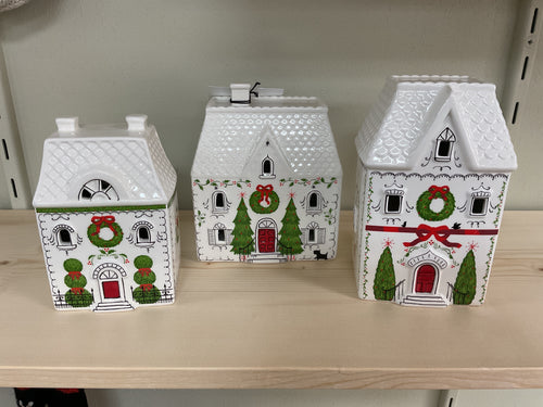 Light Up Holiday House Figurine Set (3pc set) by Ganz MX197166