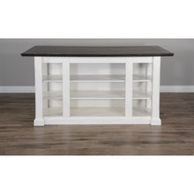 Load image into Gallery viewer, Carriage House Kitchen Island Table with Drop Leaf by Sunny Designs 1016EC-B 1016EC-T