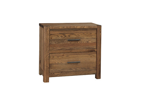 Crafted Oak 2 Drawer Nightstand by Vaughan-Bassett 790-227