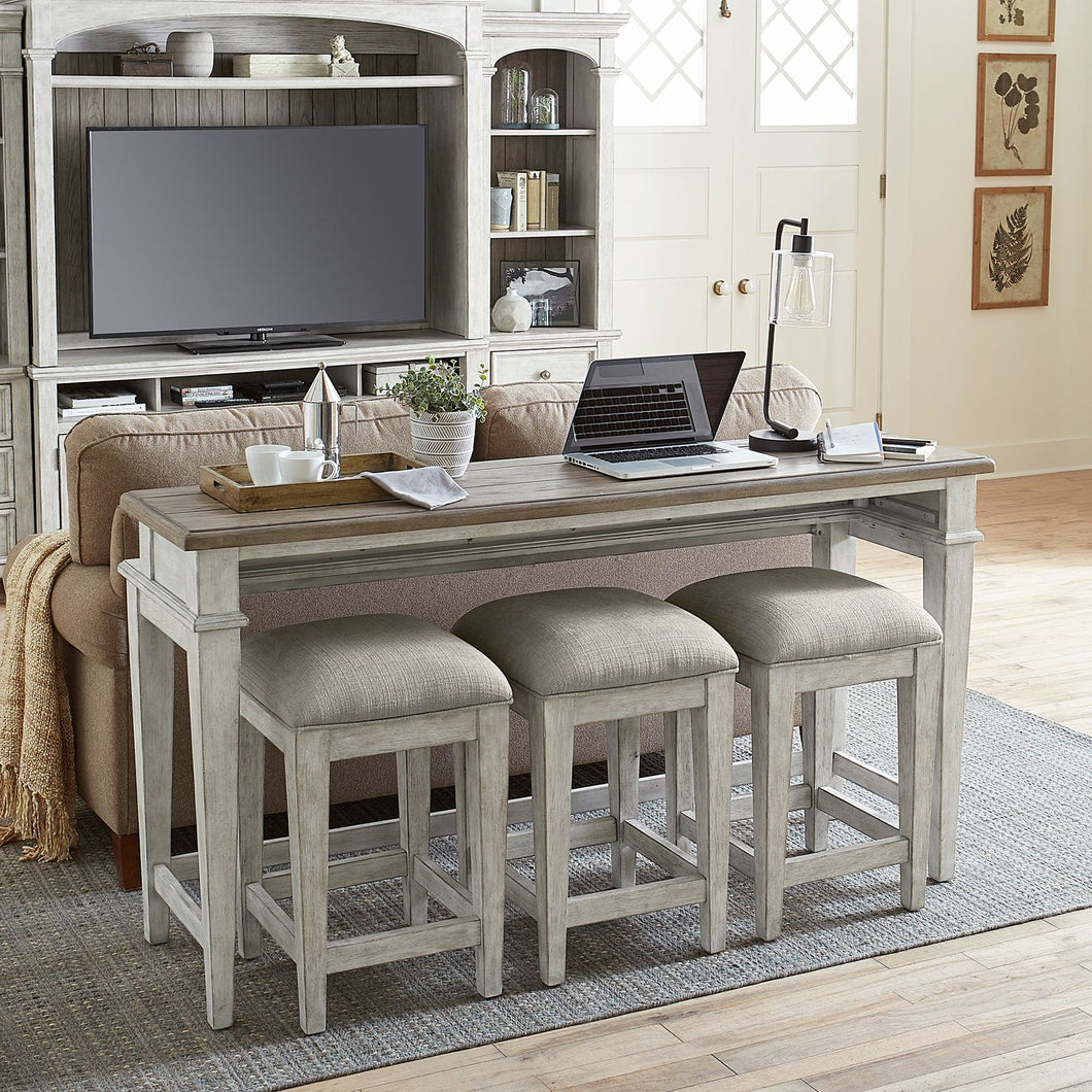 Heartland Console Table & Stools by Liberty Furniture 824-OT-4PCS