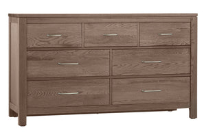 Tide & Timber Transitional 7 Drawer Dresser by Vaughan-Bassett 831-002 Grey Oak