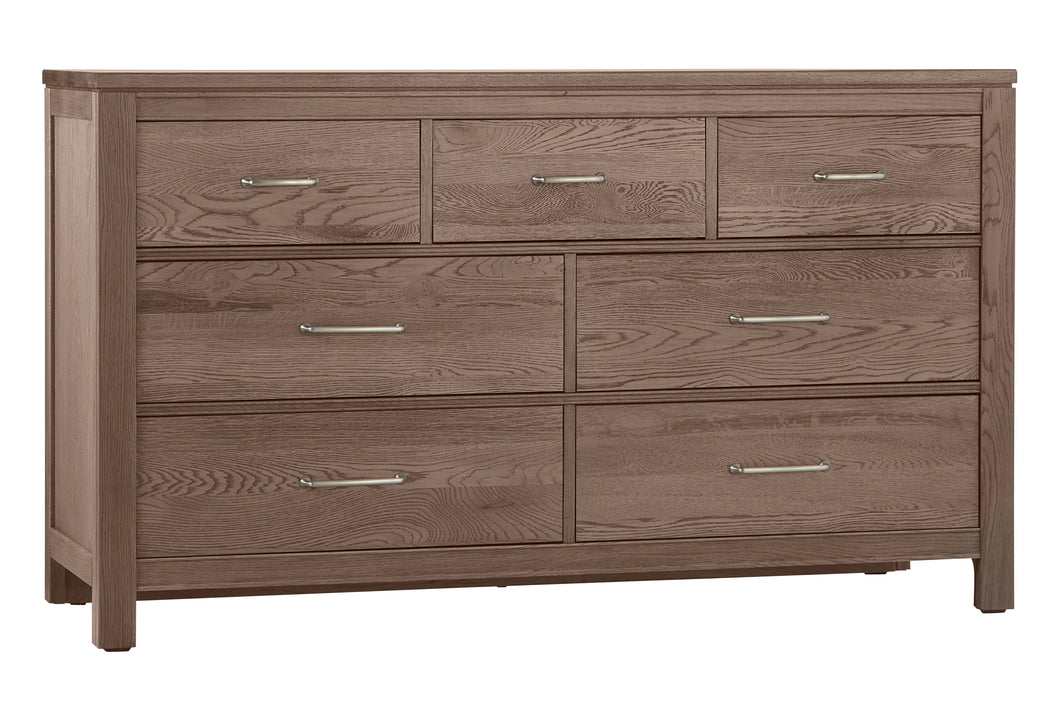 Tide & Timber Transitional 7 Drawer Dresser by Vaughan-Bassett 831-002 Grey Oak