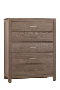 Tide & Timber Transitional 5 Drawer Chest by Vaughan-Bassett 831-115 Grey Oak