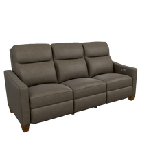 Load image into Gallery viewer, Quinault Leather Power Reclining Sofa w/ Headrest by La-Z-Boy Furniture 84U-810 LB206229 Olive