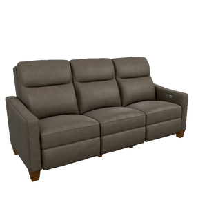 Quinault Leather Power Reclining Sofa w/ Headrest by La-Z-Boy Furniture 84U-810 LB206229 Olive
