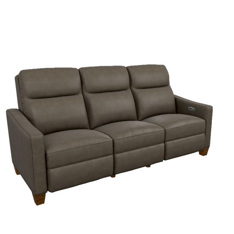 Quinault Leather Power Reclining Sofa w/ Headrest by La-Z-Boy Furniture 84U-810 LB206229 Olive