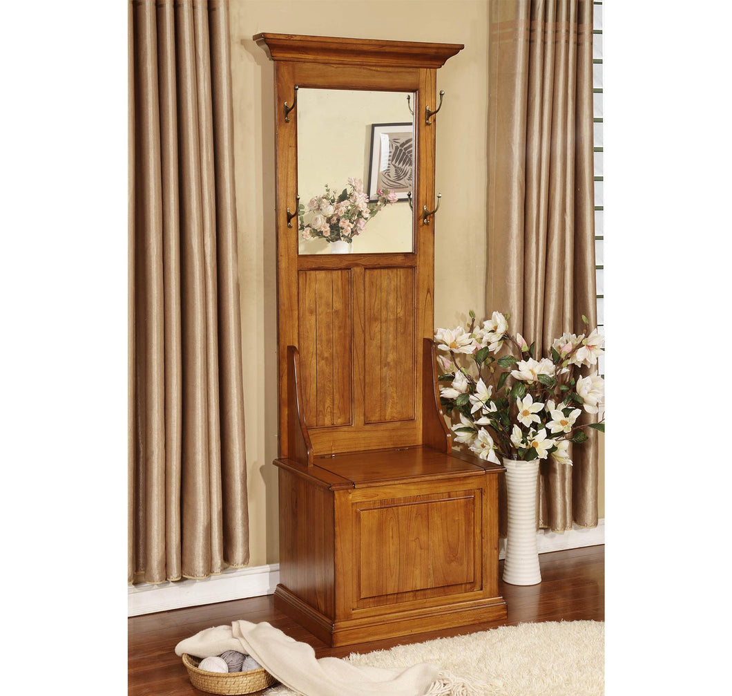 Hall Tree w/Storage by Tennessee Enterprises 8505TBW 8505TBW Burnished Walnut