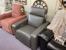 Load image into Gallery viewer, Acadia Leather Power Reclining Chair w/ Headrest by La-Z-Boy Furniture 81U-811 LB206379 Shitake