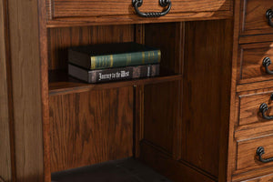 42" Student Roll Top Desk by Tennessee Enterprises 8942TBW 8942BBW Burnished Walnut