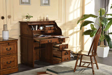 Load image into Gallery viewer, 42&quot; Student Roll Top Desk by Tennessee Enterprises 8942TBW 8942BBW Burnished Walnut