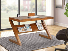 Load image into Gallery viewer, Z-Leg Writing Table with USB by Tennessee Enterprises 8994TB Tobacco Discontinued