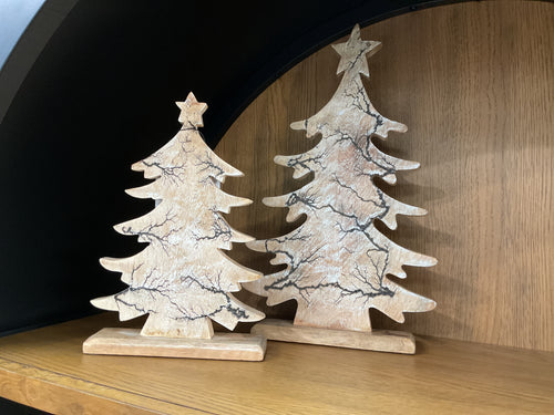 Carved Wood Trees (2pc set) by Ganz MX197411