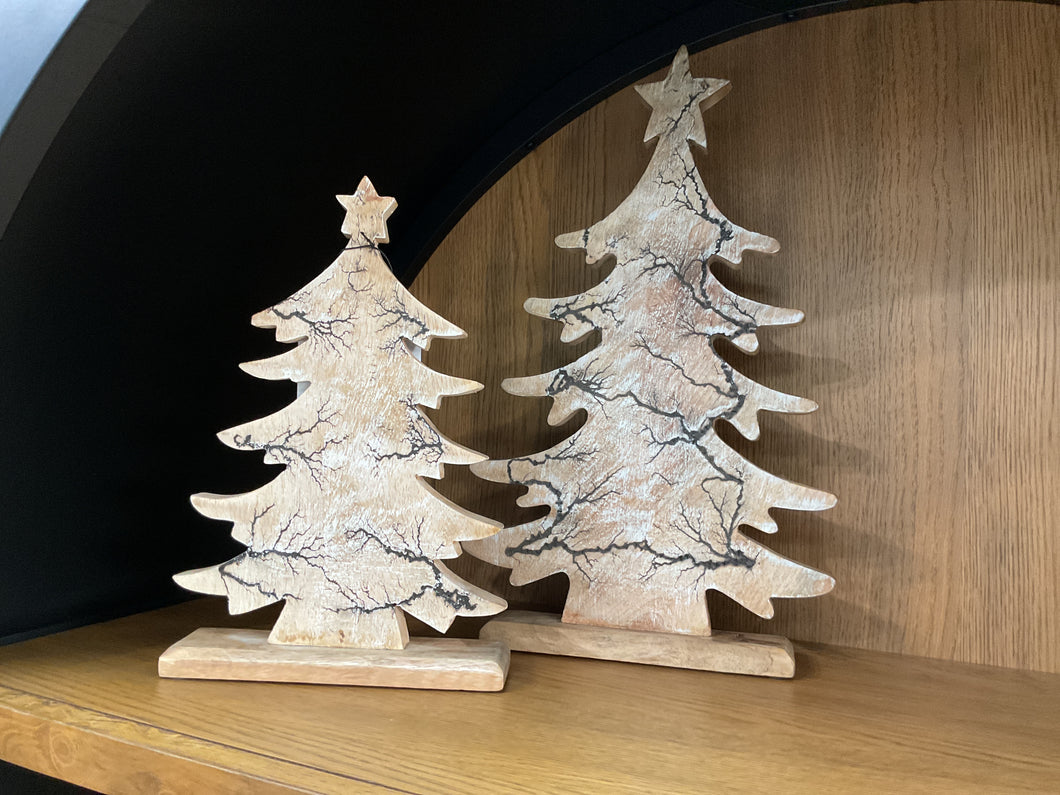 Carved Wood Trees (2pc set) by Ganz MX197411