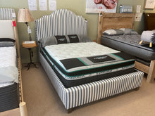 Load image into Gallery viewer, Tide &amp; Timber Blue Stripe Queen Upholstered Bed by Vaughan-Bassett 831-551S, 831-155S, 831-822S, 831-404